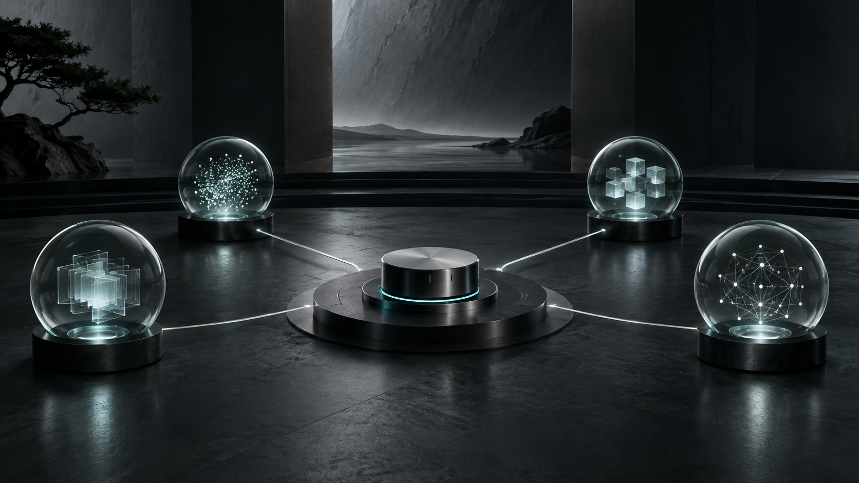 Sistema de agentes de inteligencia artificial conectados a un punto central de control